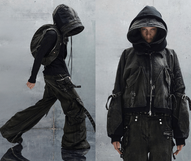 Apocalypse Denim Hood Vest Backpack 