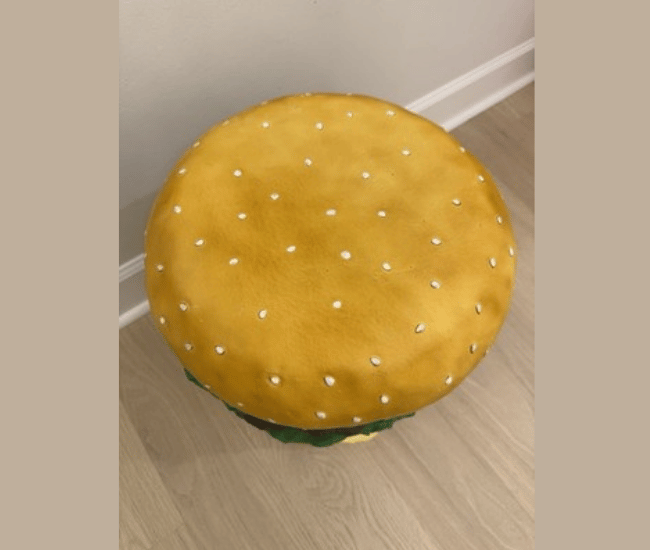 Cheeseburger Novelty Stool Table 19