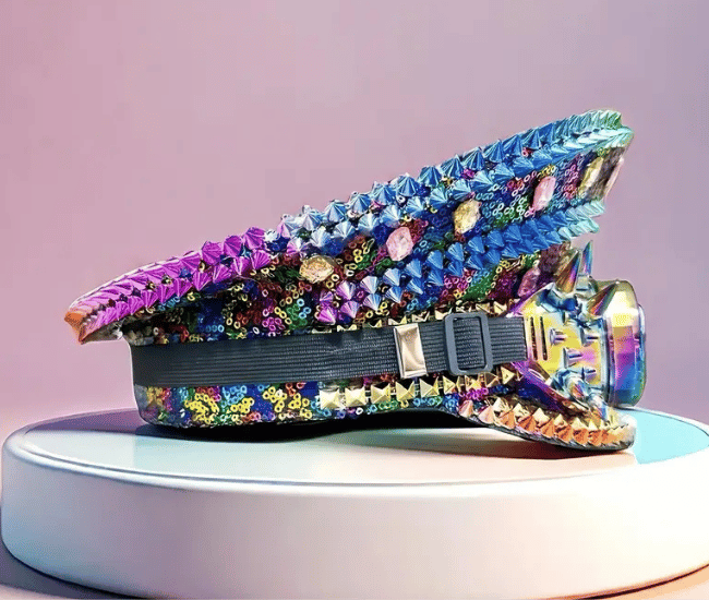 Steampunk Bling Rhinestone Hat + Goggles