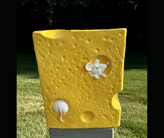 Cheese Stool  with Mouse Detail 