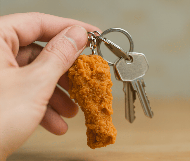 Fried Chicken Leg Keychain