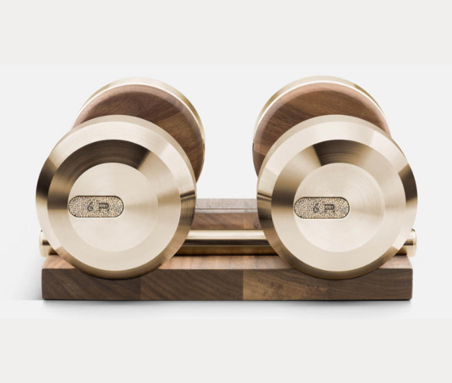 Working out with $2,703 dumbbells