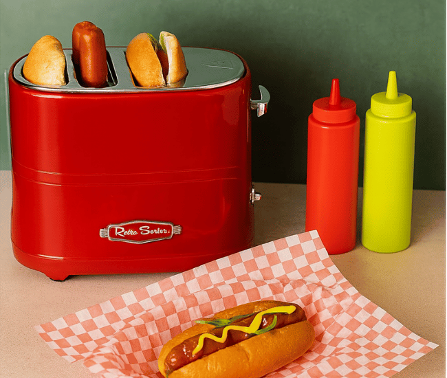 Retro Series Hot Dog & Bun Toaster 