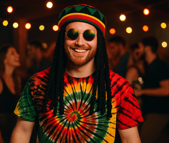 Rasta Party Costume 3 Pcs Set