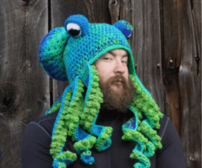Hand-Knitted Octopus Tentacle Hat