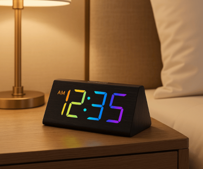 Modern Wooden LED Alarm Clock