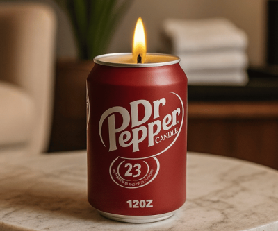 Novelty Dr-Pepper Soda Can Candle