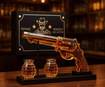 Whiskey Revolver Decanter Set | Dad Flex