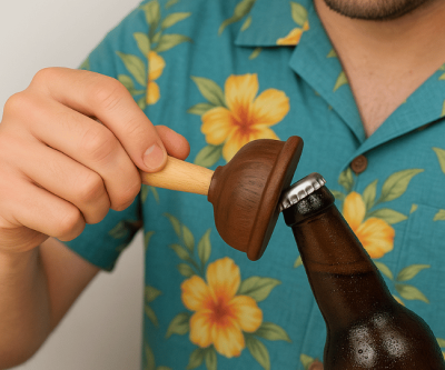 Wood Plunger Bottle Opener
