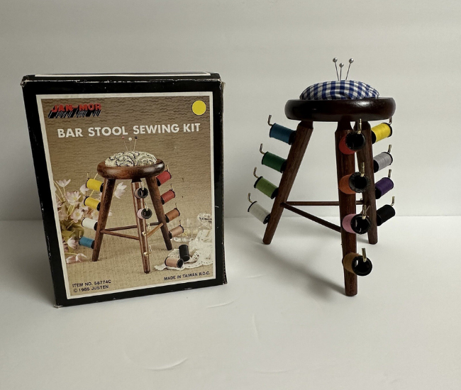 Vintage Barstool Sewing Kit (1985)